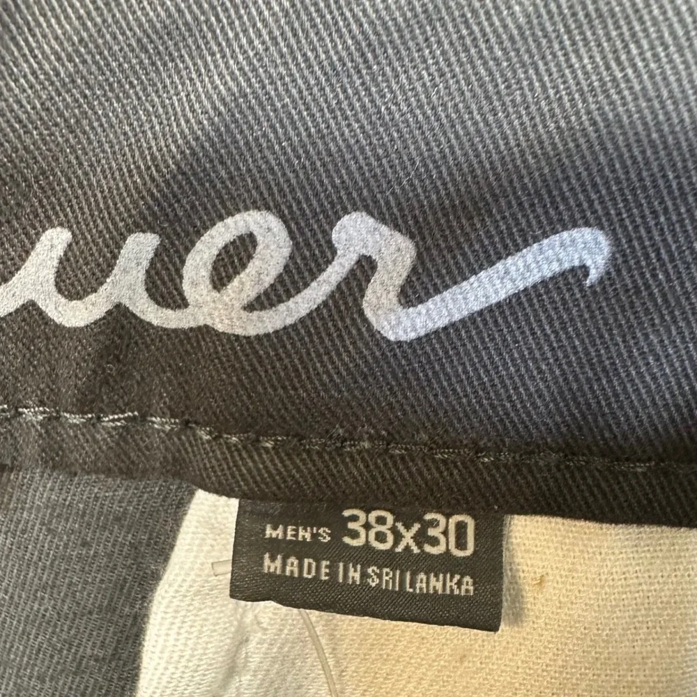 Eddie Bauer Chino Pants Mens Size 38x30 Dark Gray Slim Fit Specially Dyed